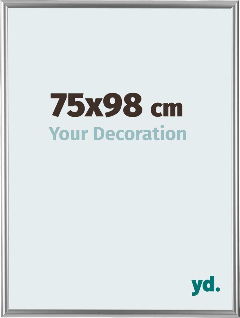 Bilderrahmen, 75x98 cm, Silber, Kunststoff, Bordeaux