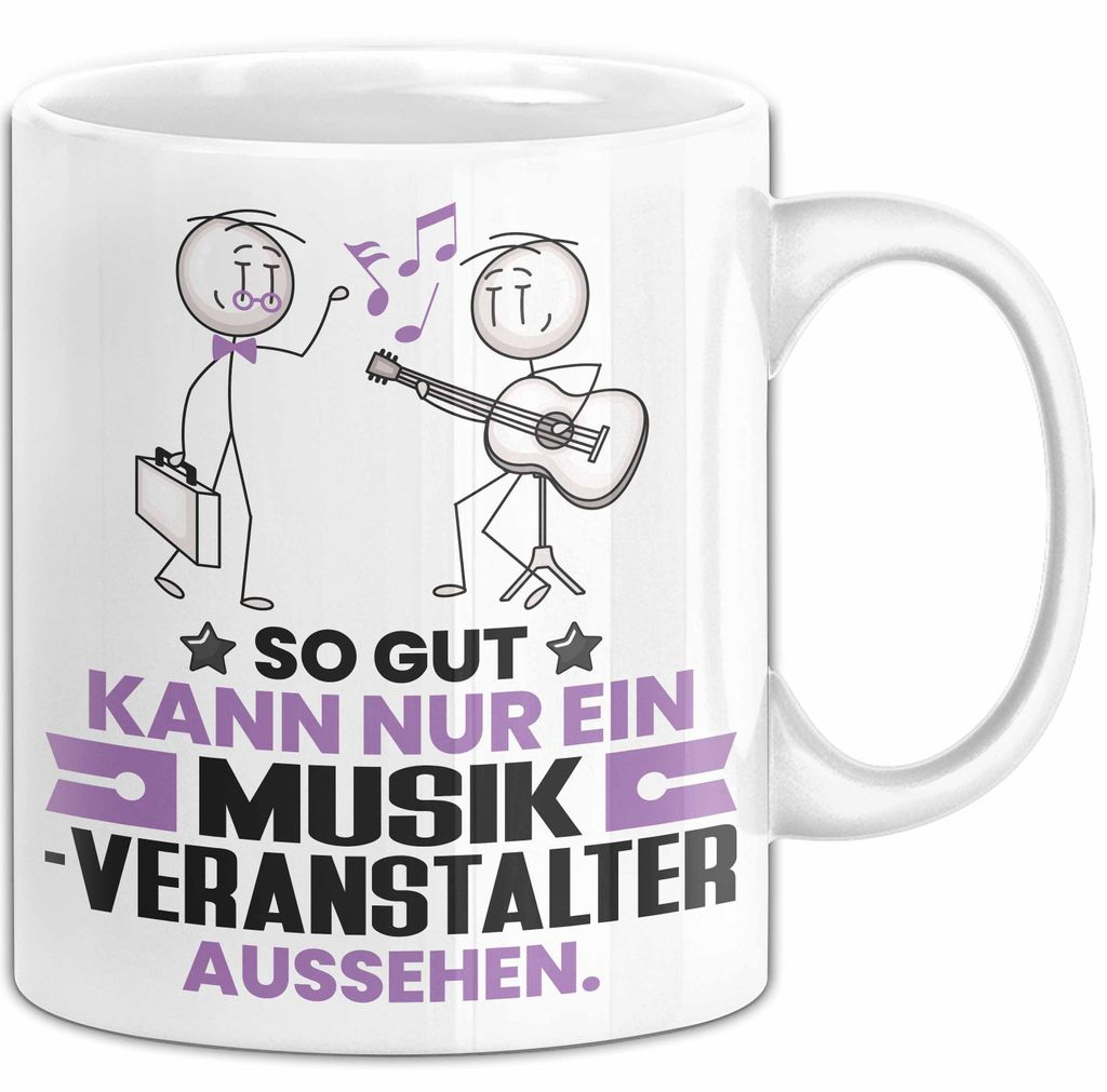 Musikveranstalter Geschenk Tasse So Gut Kann Nur Ein Musikveranstalter Aussehen Geschenkidee Kaffee-Becher (Weiß)