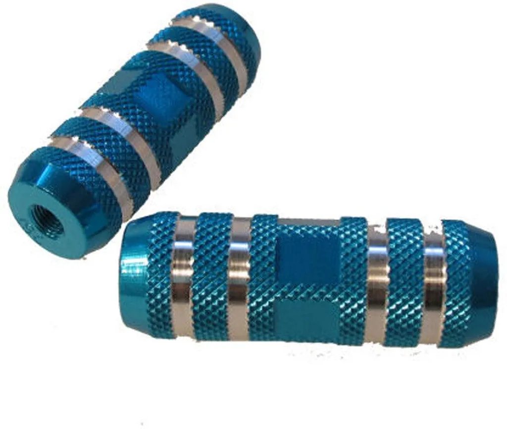 Repose-pieds BMX Freestyle 80 mm axe 3/8 bleu pour l'essieu avant