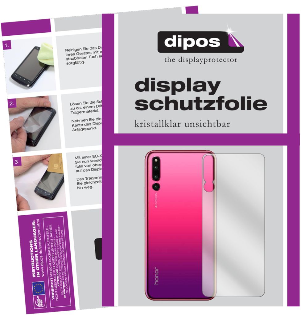 6x Schutzfolie für Honor Magic 2 Rückseite klar Displayschutzfolie Folie Display