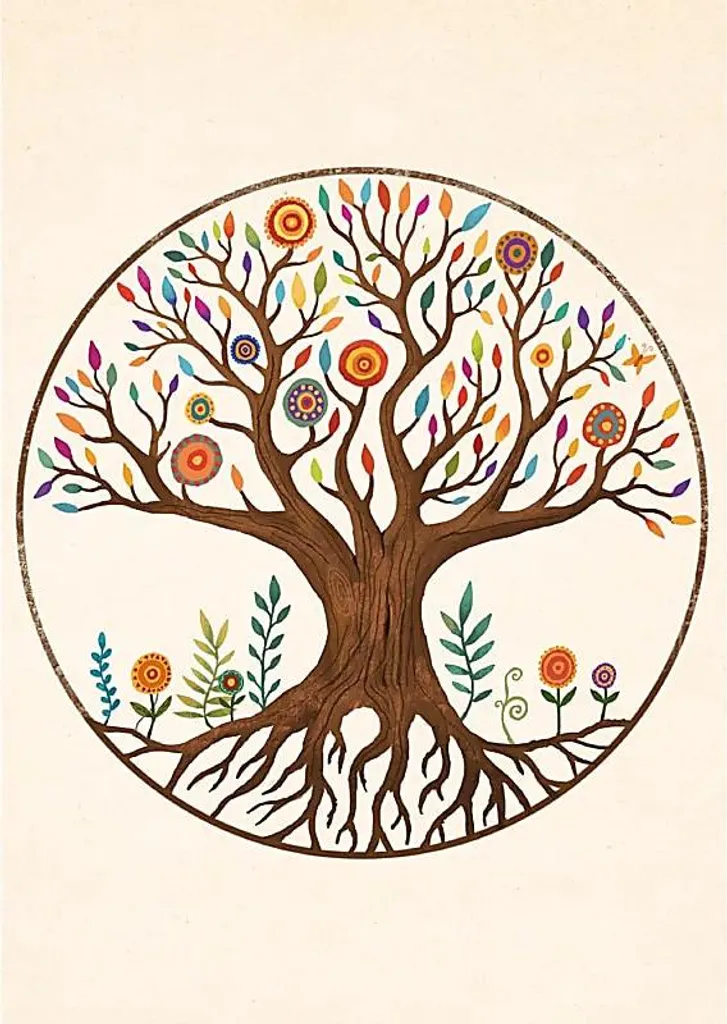 Cartes Postales Arbre de Vie Mandala 15x10,5 cm - Lot de 10 Unités