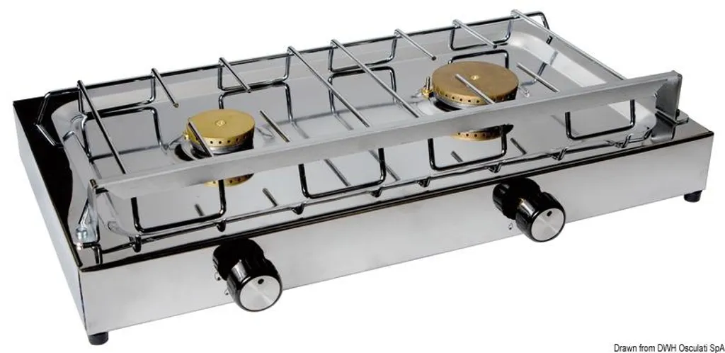 Réchaud à deux feux anti-corrosion marine pour cuisiner en mer
