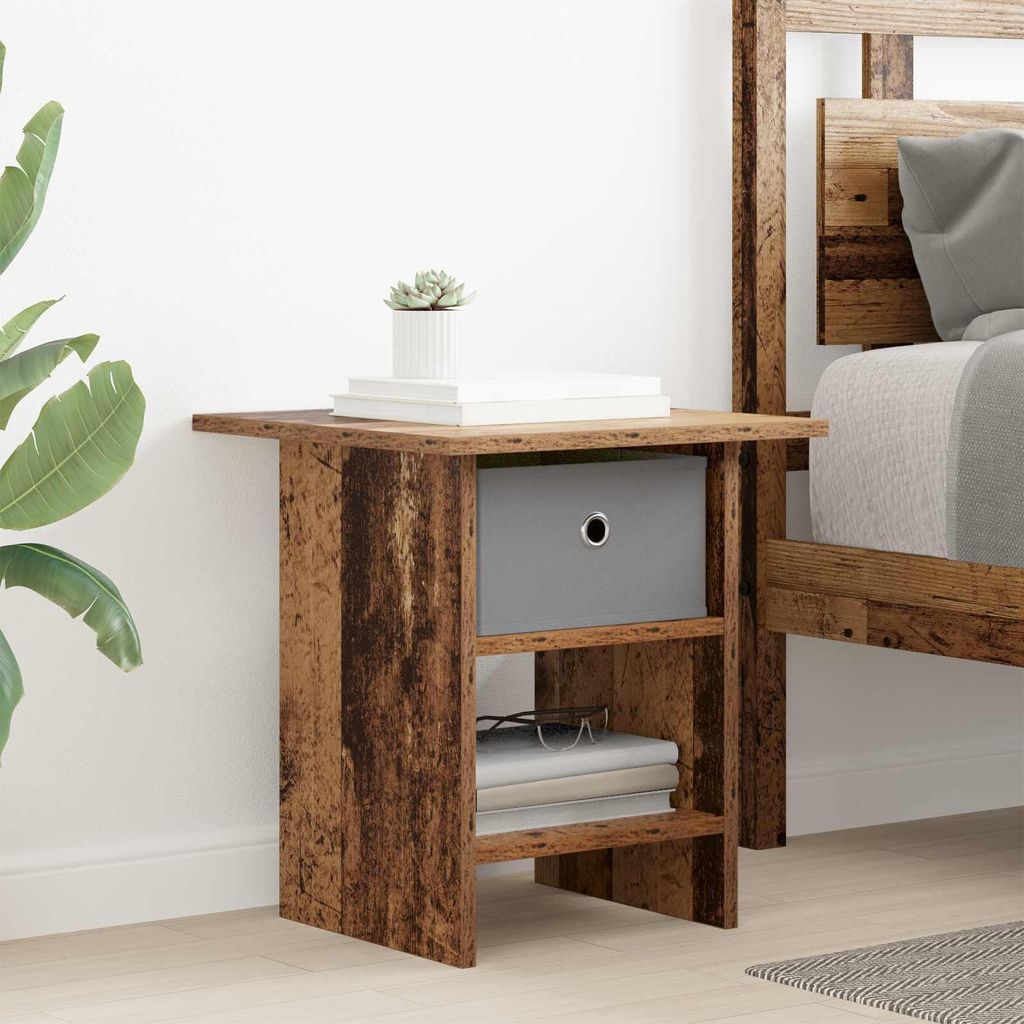 Maison Exclusive - Nachttisch mit Schubladen Altholz 41 x 40 x 45 cm Holzwerkstoff