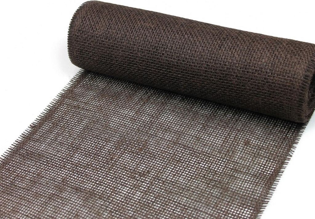 Hochwertiger Jute-Tischläufer col. 021 Chocolate - 300mm / 5m - 29300-300-5-021