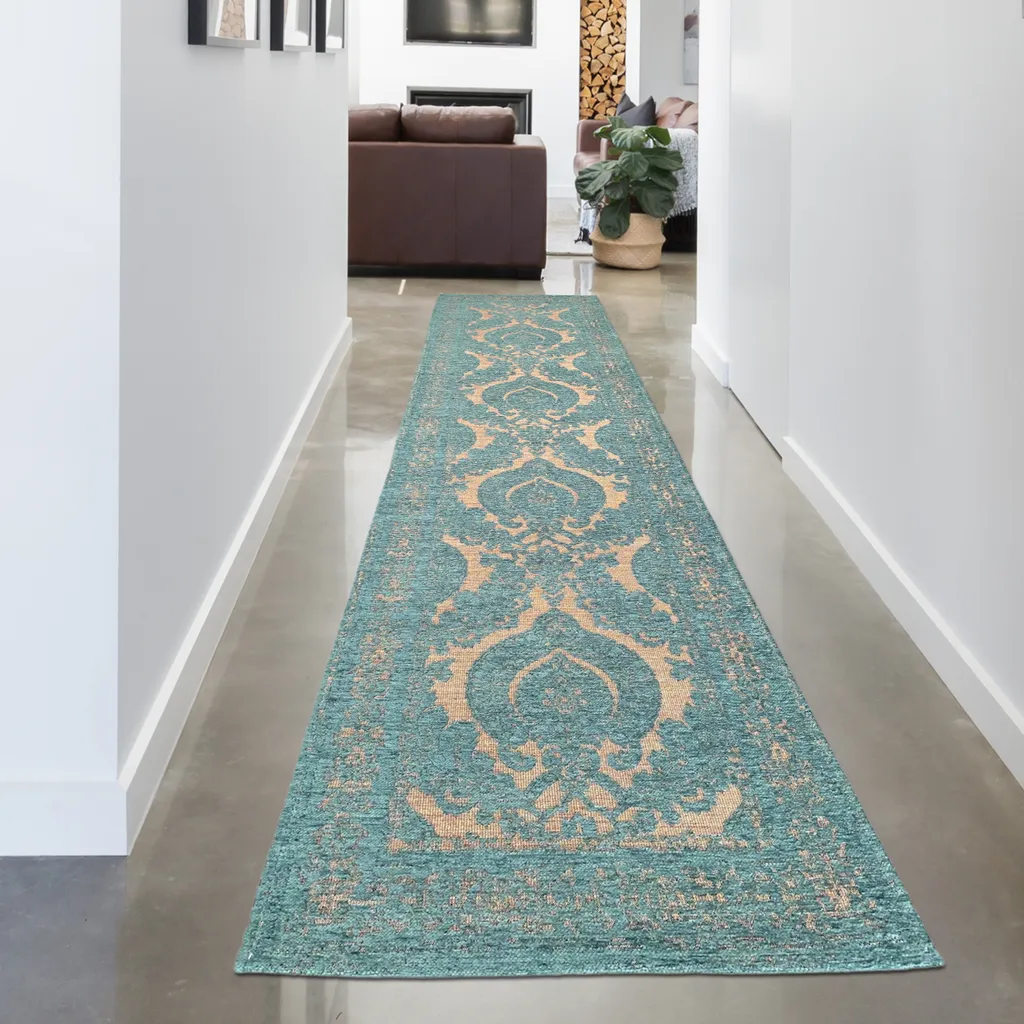Tapis de salon 80x300 cm oriental idéal pour couloirs et grands séjours