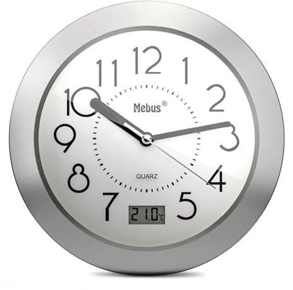 Horloge numérique en aluminium blanc 41964 haute résistance humidité