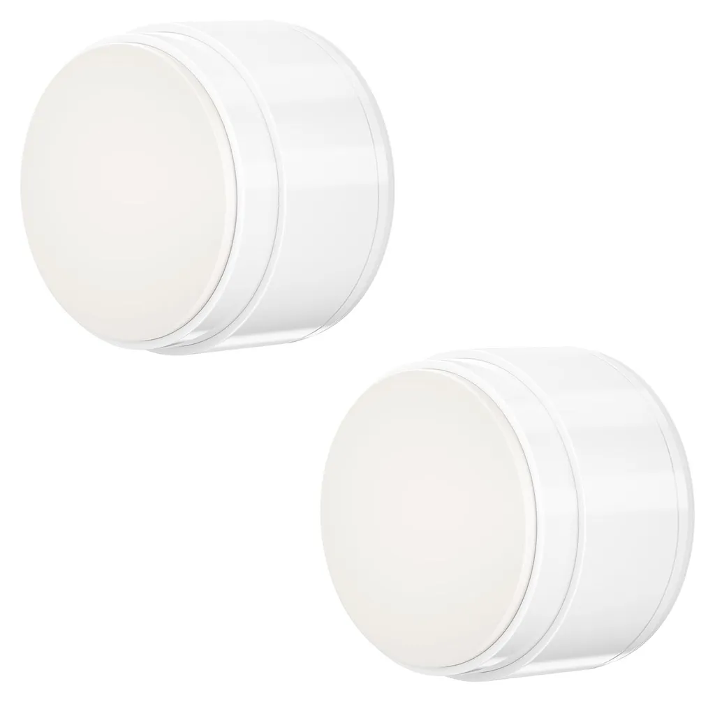 Arrêt de porte mural blanc autocollant en aluminium lot de 2 amortisseurs