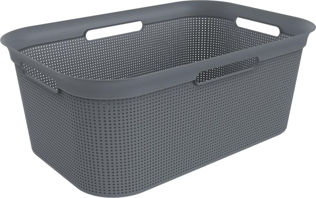 Rotho Brisen Wäschekorb 40l mit 4 Griffen, anthrazit, Produktbild 