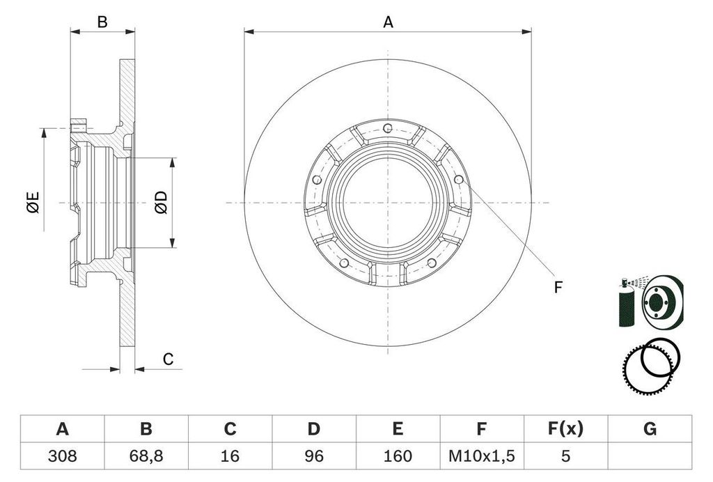 0 986 479 F62 BOSCH Brzdový kotou? x