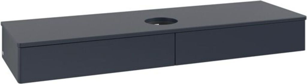 V&B Waschtischunterschrank ohne Frontstruktur, mit Beleuchtung Antao 160x50cm, WBP-farbe Lac, md bl. m Lac