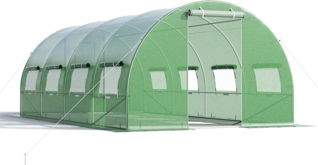 Grande Serre Tunnel Verte 600 x 300 x 200 cm Image du produit 