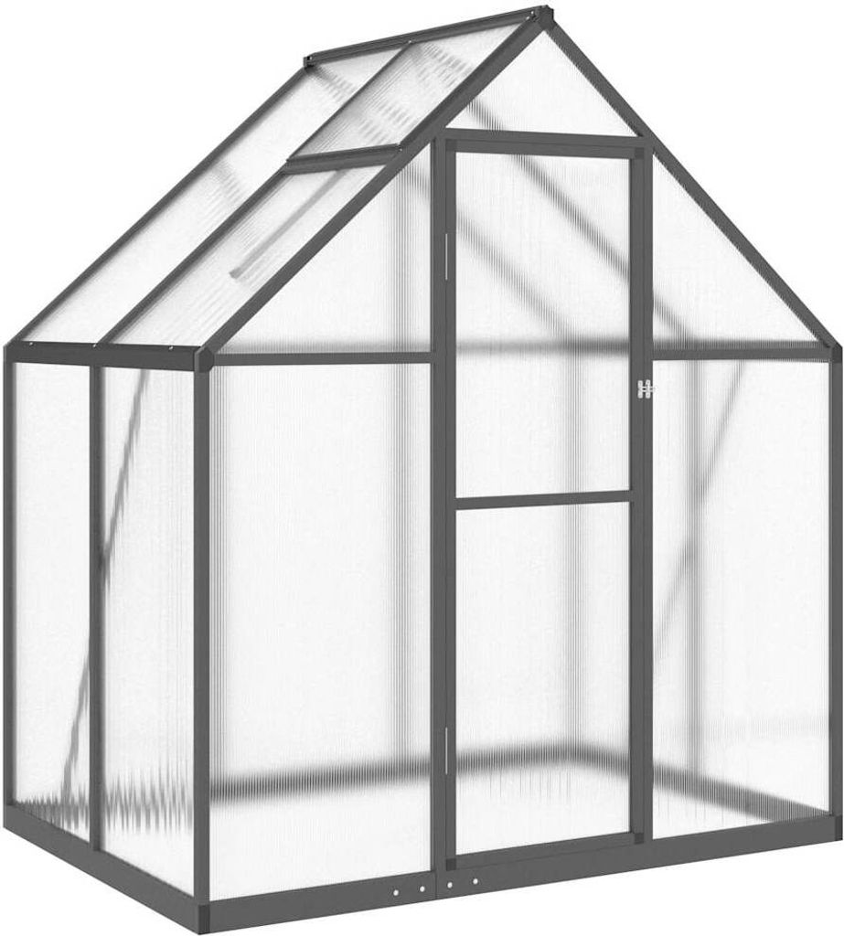 vidaXL Skleník so základovým rámom antracit 169x114x195 cm Obrázok produktu 