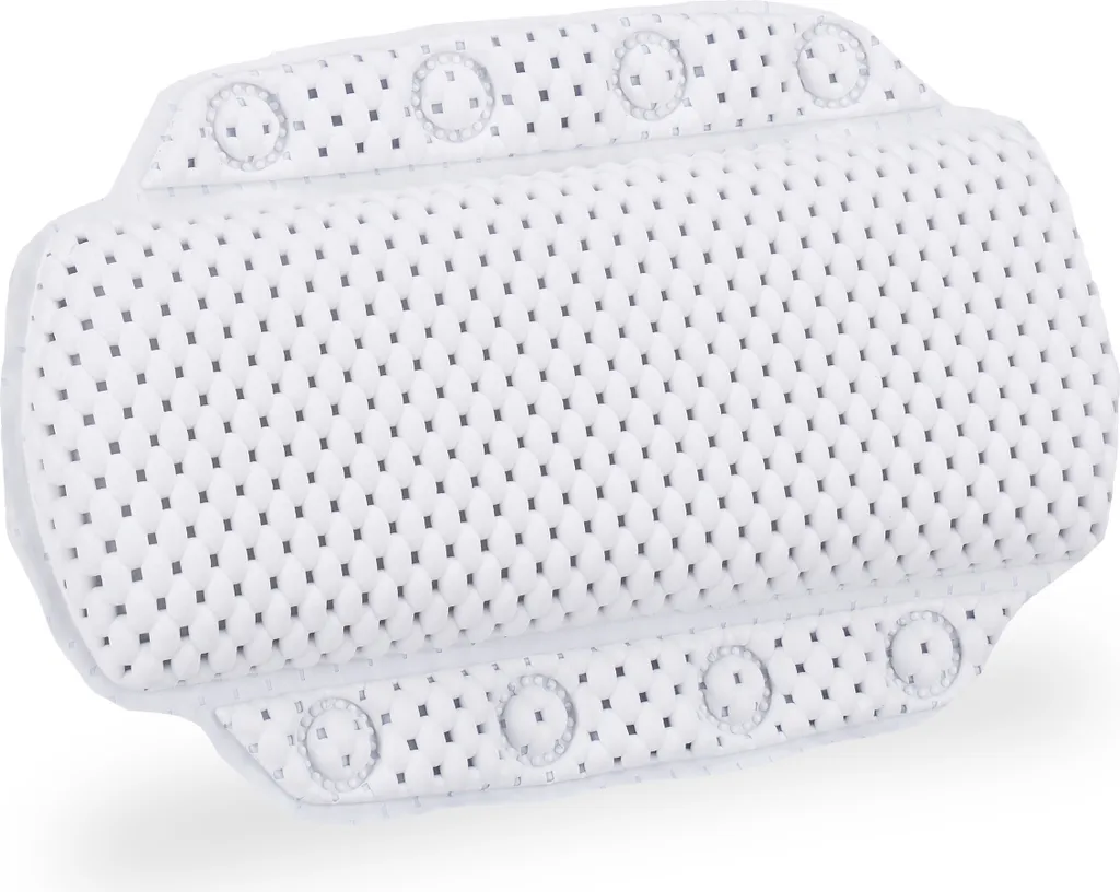 Relaxdays 4x Cuscino per Vasca Bianco con Ventose | Comfort SPA a Casa