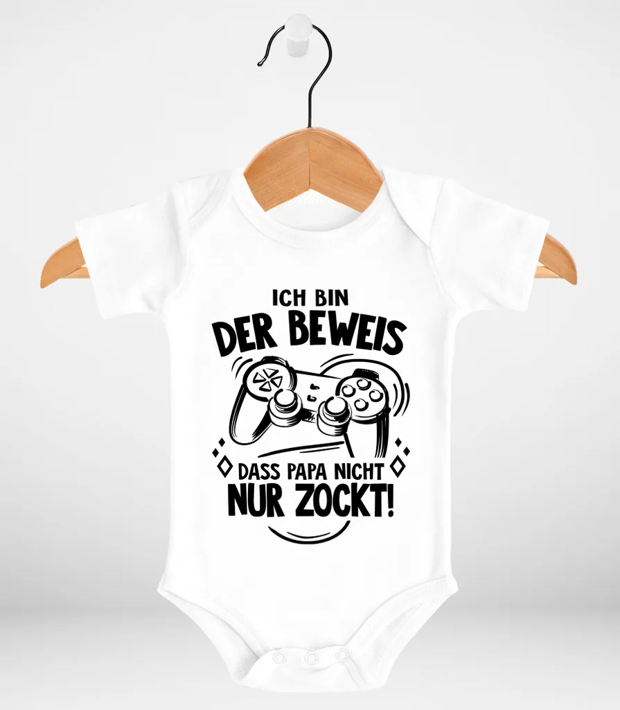 Baby Body Junge Mädchen - Sprüche - Papa Du Schaffst Das Fußball - Schwarz - 1/3 Monate - Weiß - Vatertag Kurzarm Babymode Witzig Spruch Fussball Bodys Strampler Mit Lustigen Sprüchen Spruche