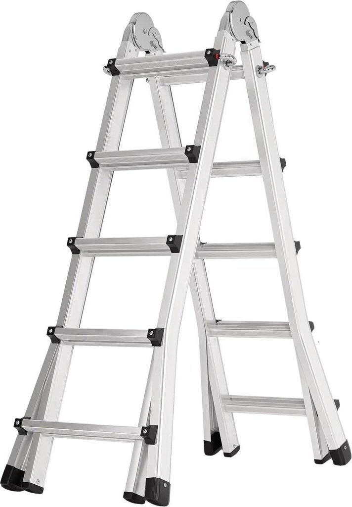 Teleskopführung Bolt Edge 480cm – Aluminium – Ausziehbare Teleskopführung – Klappleiter – Tragkraft 150kg