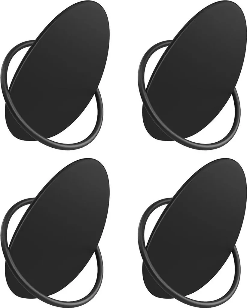 4 Porte-manteaux originaux - Design œuf noir d'encre pour entrée déco