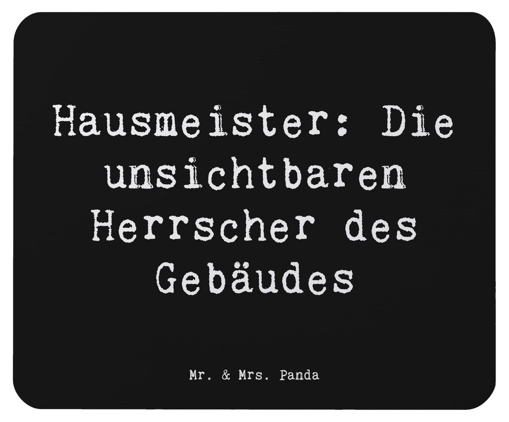 Mr. & Mrs. Panda Mousepad Spruch Hausmeister Macht - Schwarz - Geschenk, Geschenke für Berufstätige, computer, Mouse Pad, Mauspad, Hausmeisterall...