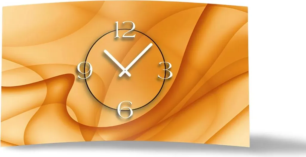 Horloge murale salon design moderne abricot dixtime 3D-0039 silencieuse