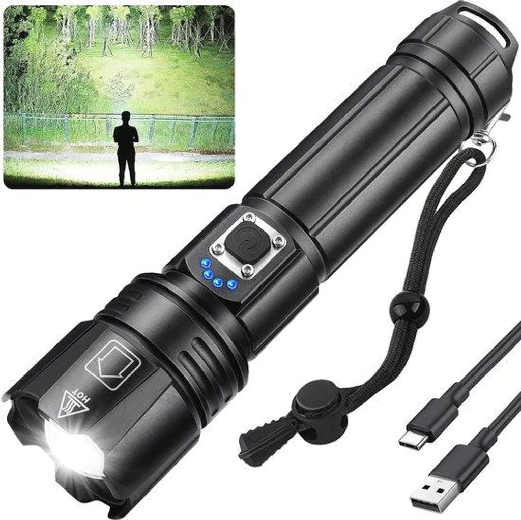 Lampe torche anti coupure de courant et intempéries à haute autonomie