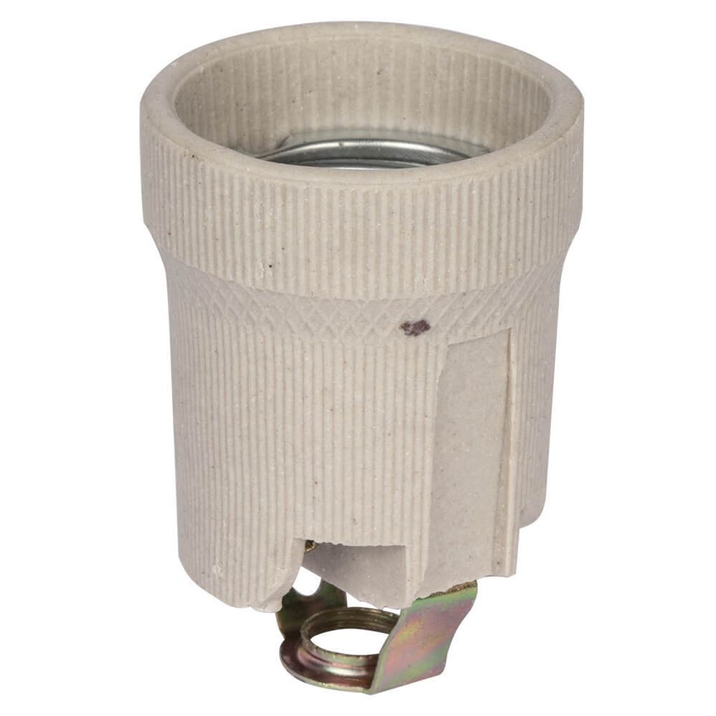 Douille en porcelaine E27 encastrée avec filetage M10 Image du produit 