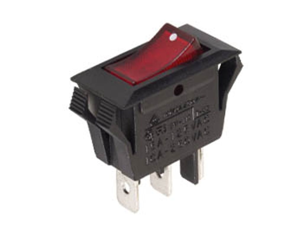 Leistungswippenschalter 10A-250V Spst Ein-Aus - Mit Roter Neonlampe