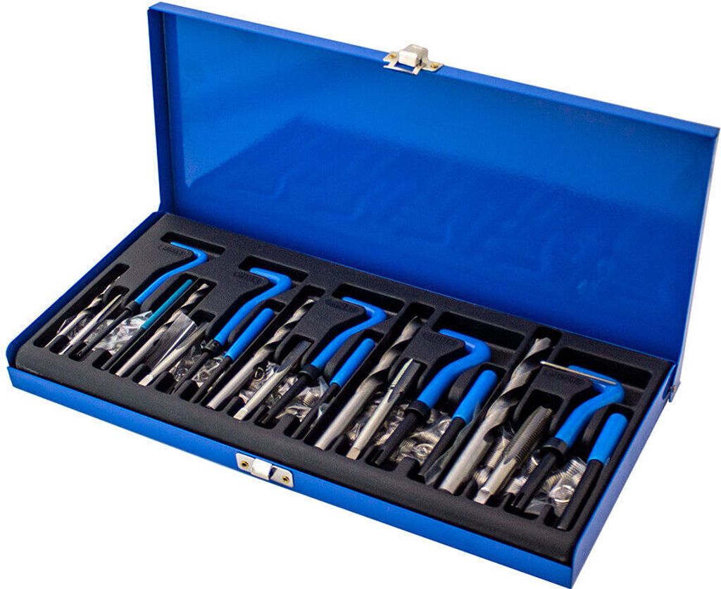 Bituxx Gewinde Reparatur Werkzeug Satz 131 tlg. (M5 M6 M8 M10 M12) MS-19120