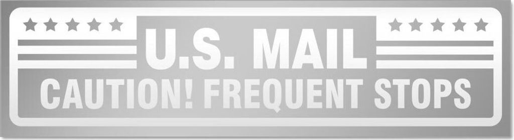 Kiwistar U.S. Mail Frequent Stops invertiert Magnetschild Schild magnetisch - 30cm Silber - Magnetfolie für Auto PKW Kfz