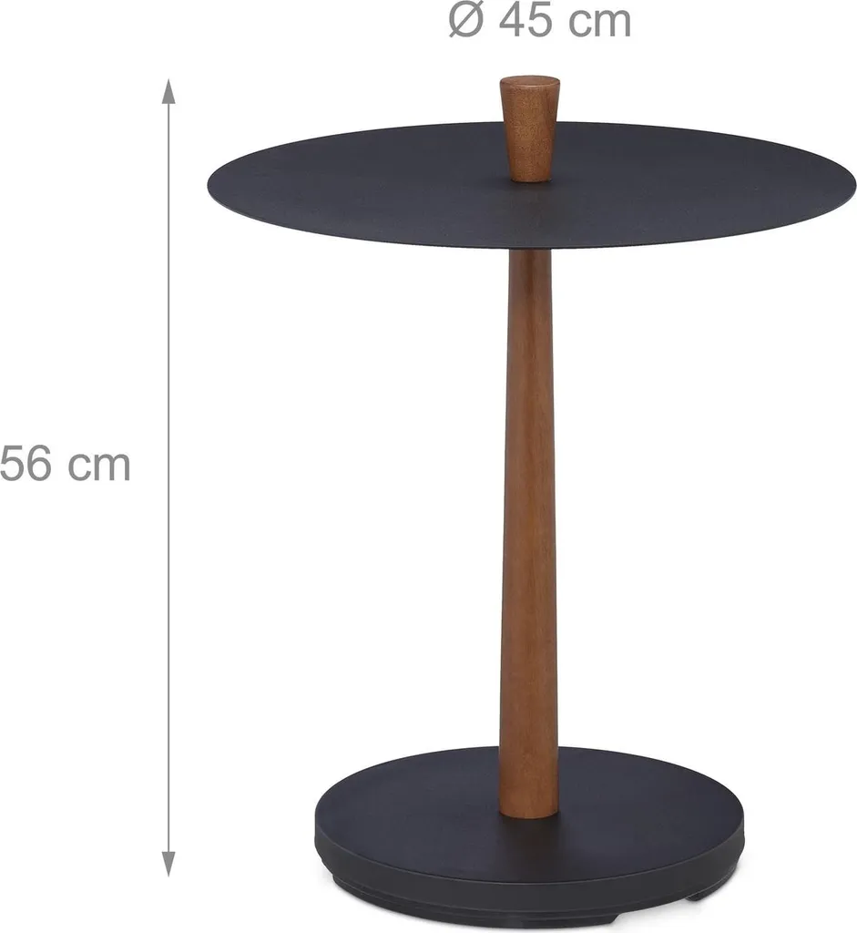 Table basse ronde industrielle gain de place pour petits salons urbains - 4