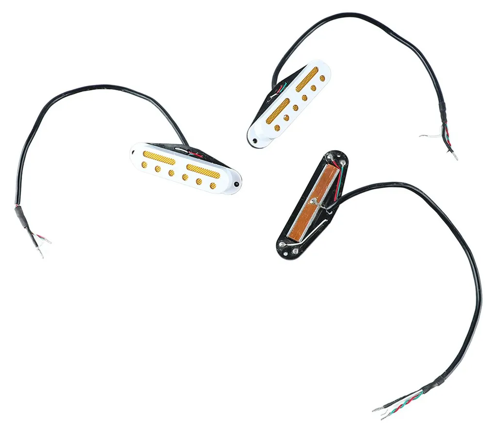 Éliminez les Parasites : Lot 3 Micros Simple Bobinage Blanc pour Guitare - 3