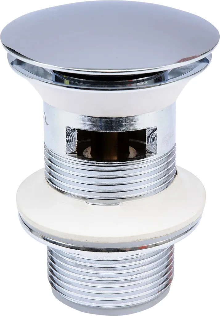 Scarico automatico a scomparsa, raccordo di scarico cromato Pop Up da 1 1/4" con troppopieno