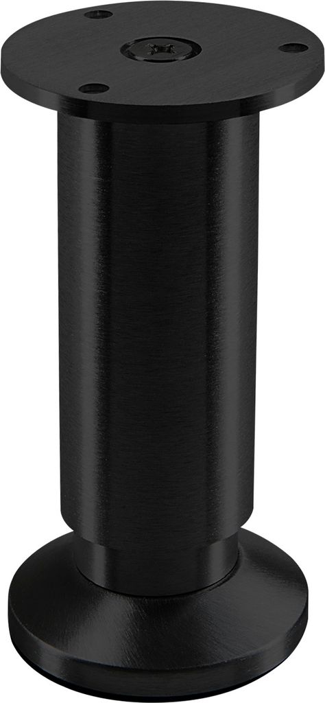 Möbelfuß Alpha 120 mm schwarz eloxiert Produktbild 