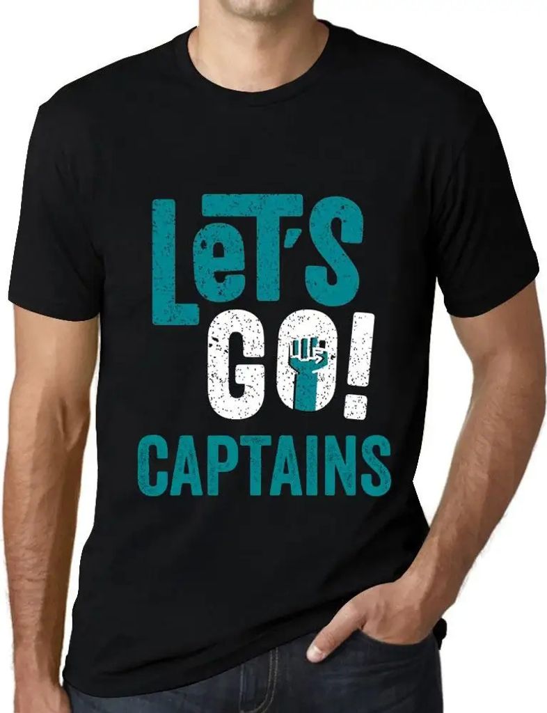 Herren Grafik T-Shirt Auf geht's Kapitäne – Let's Go Captains – Öko-Verantwortlich Vintage Jahrgang Kurzarm Lustige Druck Geburtstag Geschenk...