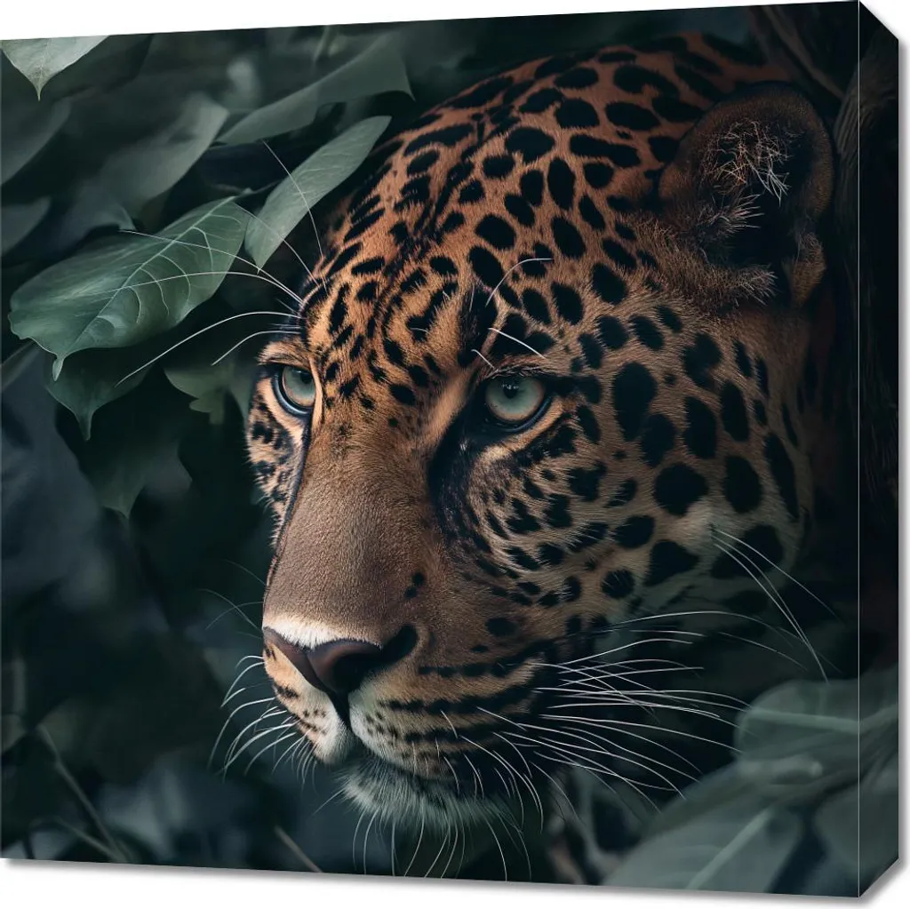 Quadro Astratto 60x60 Nascosto nell'ombra - Tela Decorativa d'Elite