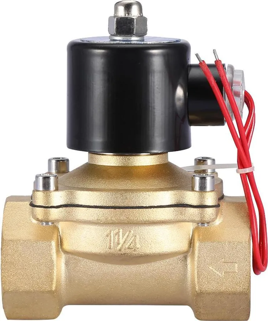 Électrovanne 220V normalement fermée en laiton DN32 format compact NF