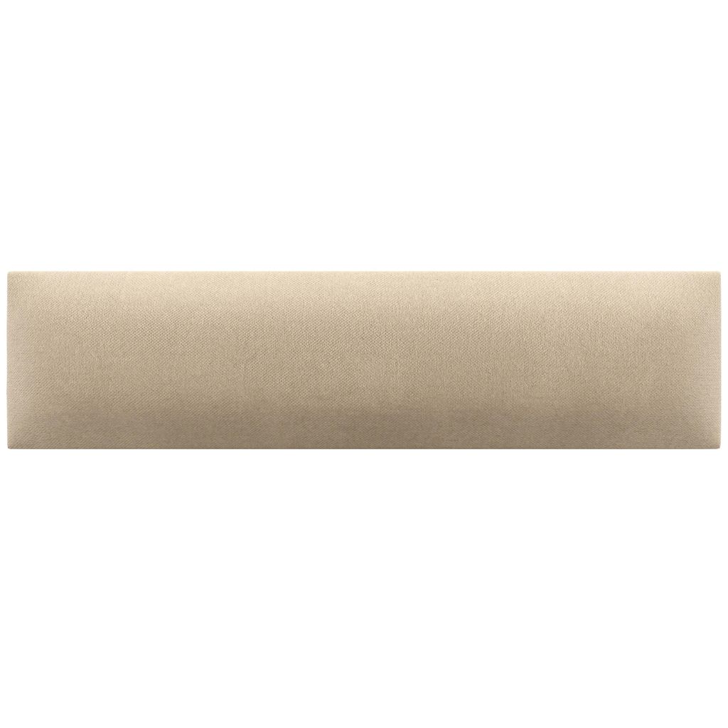 VILO Polsterpaneel Rechteckig 30x60 cm - Beige, Wandkissen gepolstert, Akustikpaneel, Kopfteil Bett, Samtoptik, Weich (1 Stück)