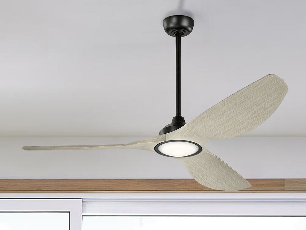 Großer Deckenventilator leise mit Licht und Fernbedienung Ø 165cm, Winterbetrieb