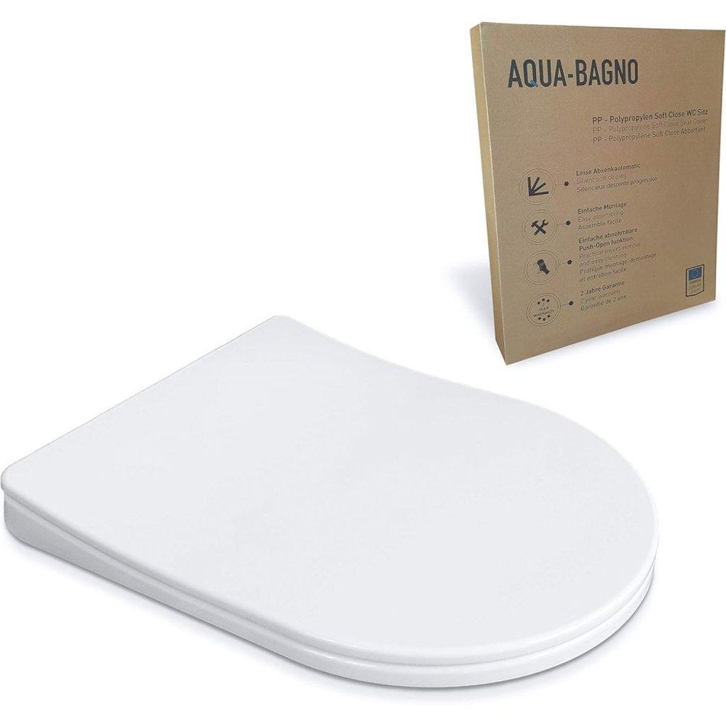 aqua bagno pearl d-form premium - sedile wc di alta qualità Immagine del prodotto 