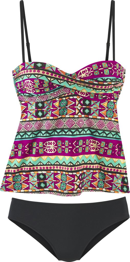 Buffalo Bügel-Tankini pink bedruckt Größe 46 Cup D