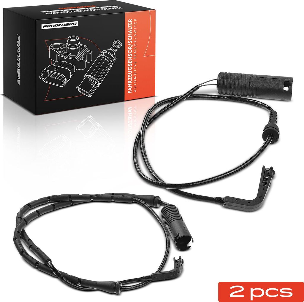 Frankberg 2x Warnkontakt Bremsbelagverschleiß Hinterachse für BMW 5er Touring E39 1995-2003
