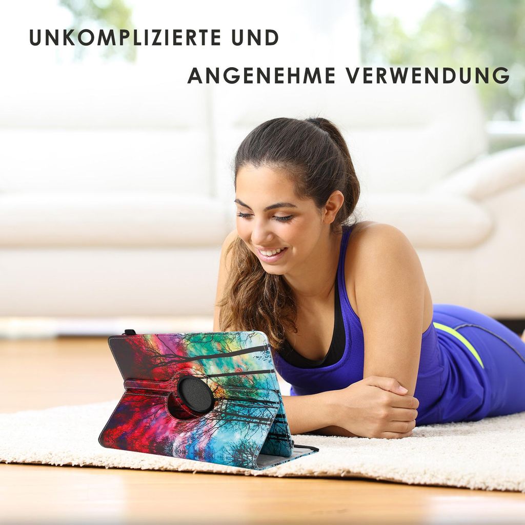 Schutzhülle für Samsung Galaxy Tab A11 Plus Tablet Hülle Tasche 360° Drehbar CaseFarben:Motiv 24