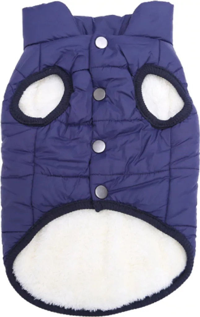 Cappottino Cane XS Blu Caldo | Giacca Invernale Imbottita Soft