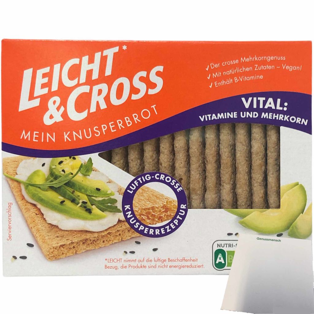 Leicht&Cross Knusperbrot Vital (125g Packung) + usy Block
