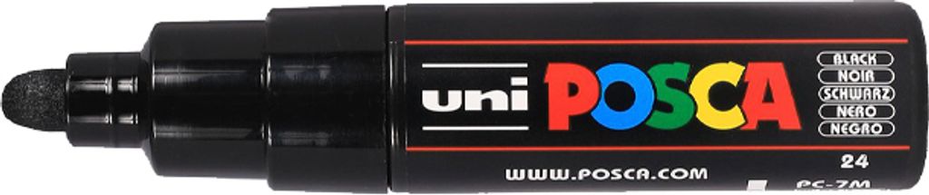 POSCA Pigmentmarker (PC7M) schwarz Produktbild 