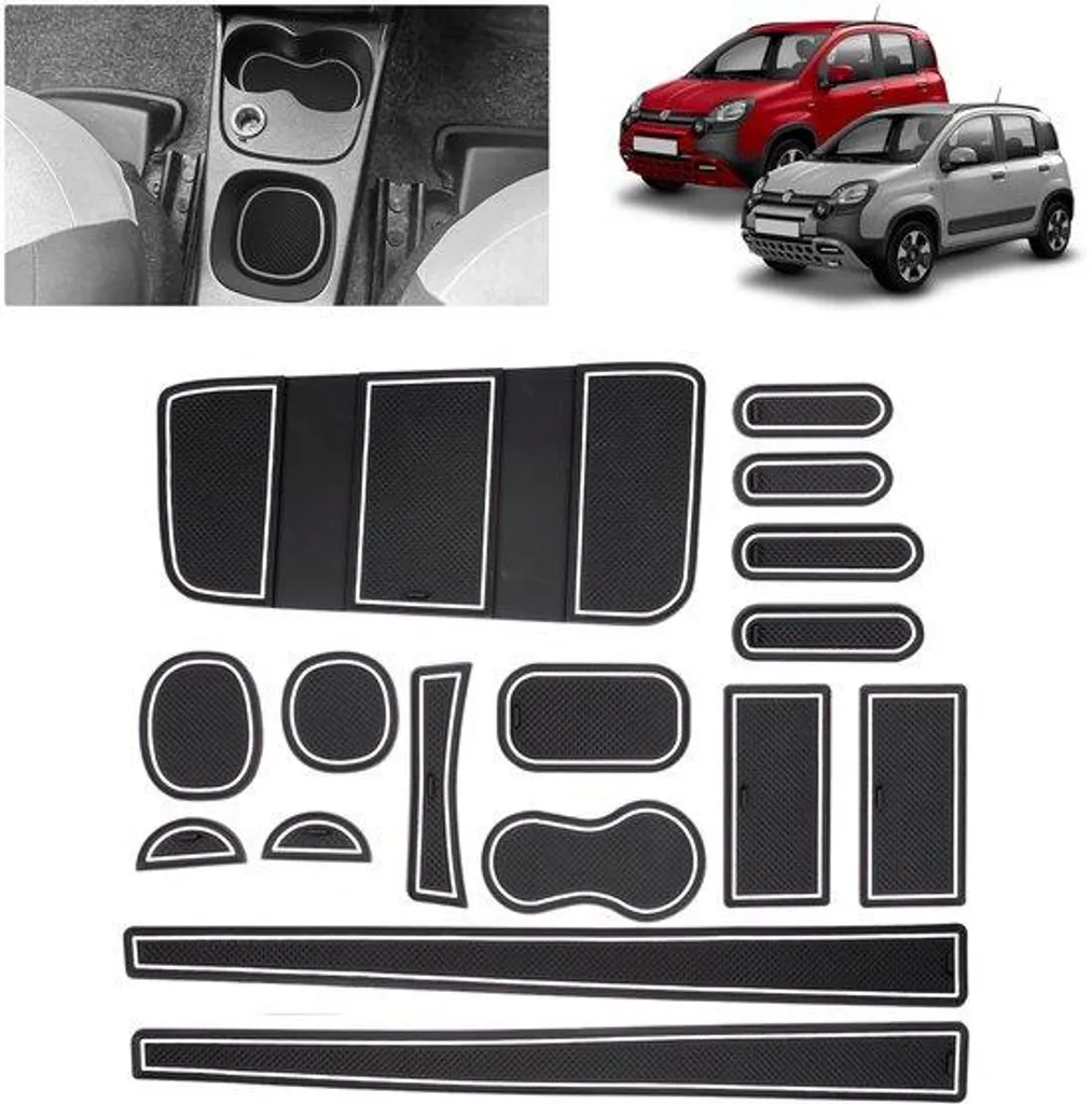 Protection intérieure FIAT Panda pour porte-gobelets et vide-poches