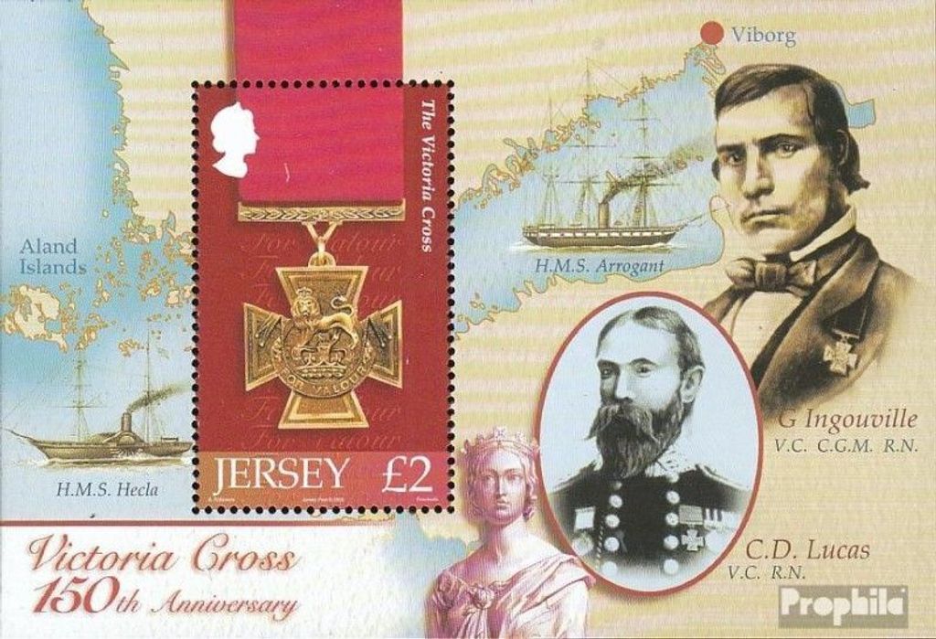 Briefmarken GB - Jersey 2006 Mi Block53 (kompl.Ausg.) postfrisch 150 Jahre Viktoriakreuz