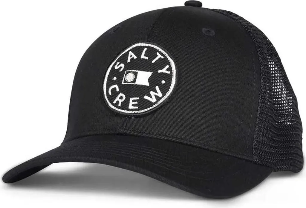 Casquette Salty Crew Watermark Retro Trucker Noir pour Homme et Femme