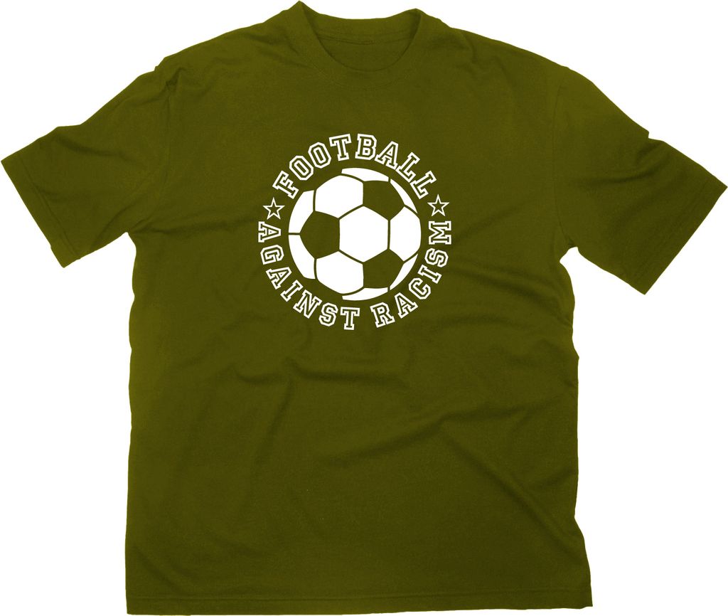 Styletex23 T-Shirt Football Against Racism, oliv, S