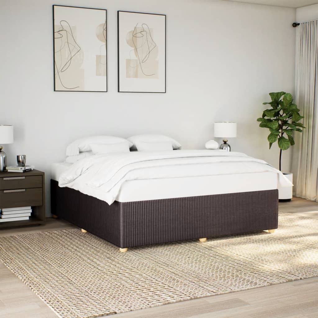 Maison Exclusive - Bettgestell ohne Matratze Dunkelbraun 180x200 cm Stoff