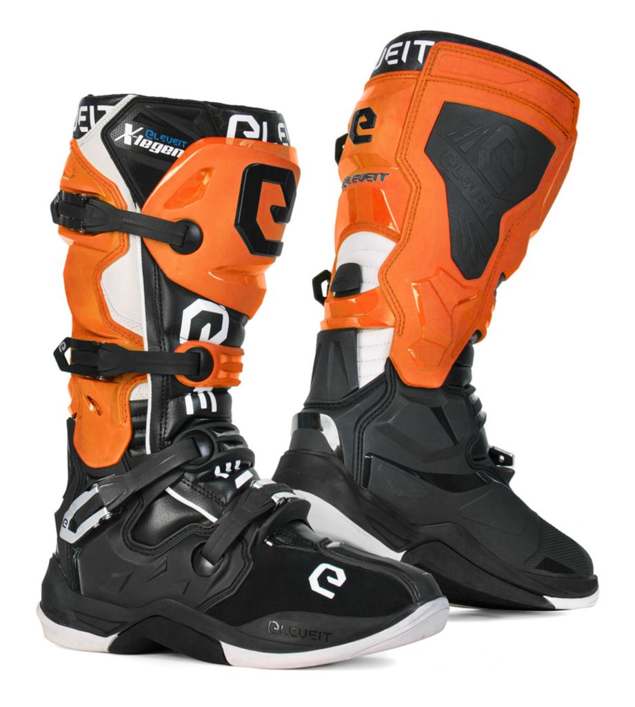 Eleveit X-Legend Motocross Stiefel Farbe: Schwarz/Weiß/Orange, Grösse: 43