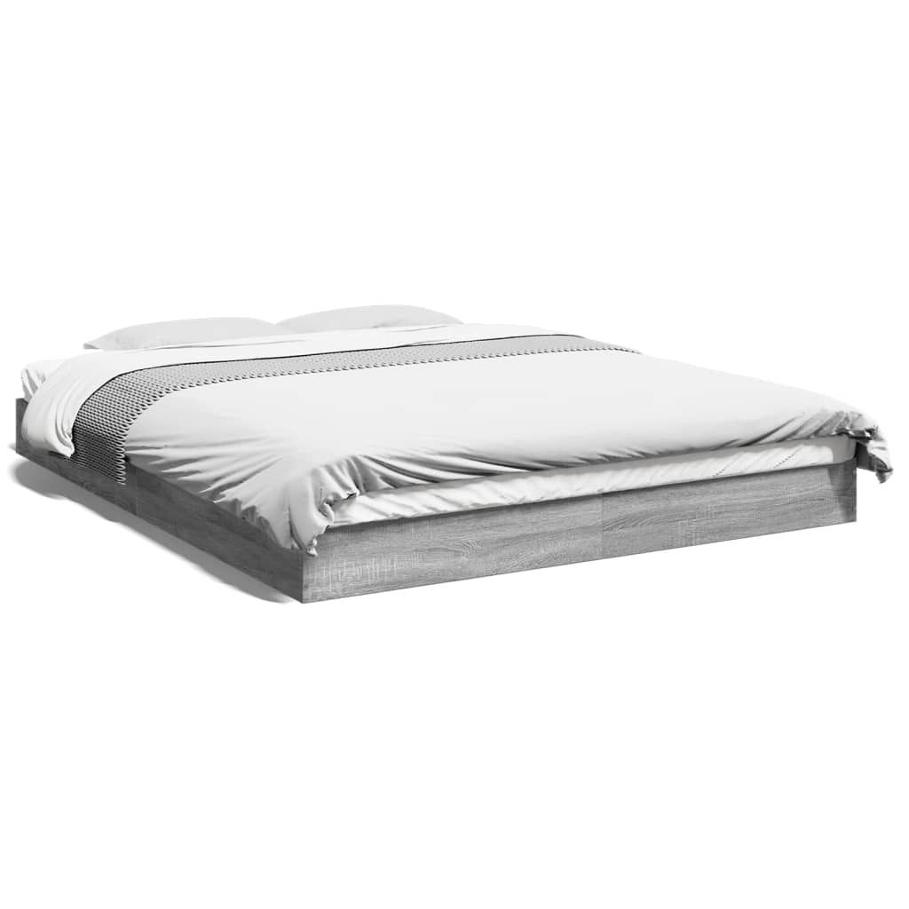 vidaXL Struttura letto senza materasso Grey Sonoma 160x200 Immagine del prodotto 